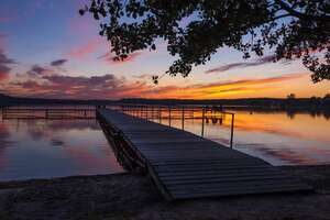 Pomost na jeziorze wielewskim